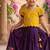 Space silk elephant mission embroidered work kids lehenga choli set