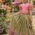 Space silk elephant mission embroidered work kids lehenga choli set