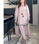 Baby pink embroidery crep full stitched farshi salwar