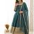 Green embroidery faux georgette full stitched anarkali suit