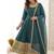 Green embroidery faux georgette full stitched anarkali suit