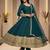 Green embroidery faux georgette full stitched anarkali suit