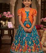 Designer viscose natural crepe position with kalamkari work gown koti
