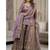 Purple embroidery  fandy silk full stitched sharara palazzo