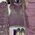 Purple embroidery  fandy silk full stitched sharara palazzo