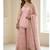 Baby pink embroidery  fandy silk full stitched sharara palazzo