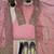 Baby pink embroidery  fandy silk full stitched sharara palazzo