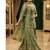 Green embroidery  fandy silk full stitched sharara palazzo