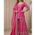 Rani pink embroidery  fandy silk full stitched sharara palazzo