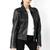 stylish women’s real soft lambskin leather jacket brown motorcycle biker slim fit