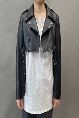 women's black lambskin leather biker jacket classic moto zip style authentic versatile 3