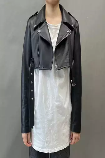 women's black lambskin leather biker jacket classic moto zip style authentic versatile