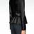 Women’s black minimalist biker style leather jacket genuine lambskin soft leather