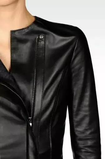 women's black lambskin leather biker jacket classic moto zip style authentic timeless