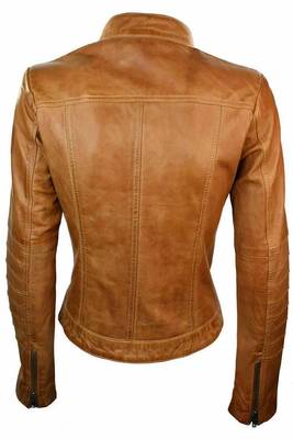 women's black lambskin leather biker jacket classic moto zip style authentic distinctive 2