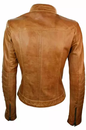 women's black lambskin leather biker jacket classic moto zip style authentic distinctive