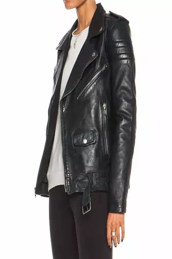 women's black lambskin leather biker jacket premium quilted design stylish