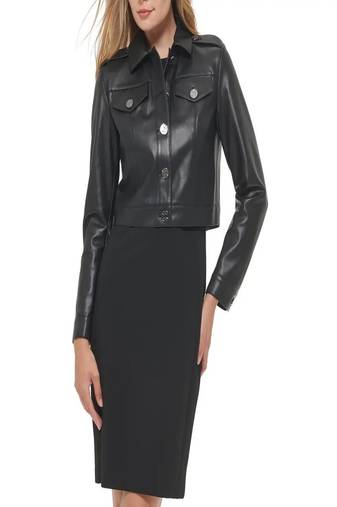 Women’s brown suede lambskin leather fringe design  biker jacket slim fit
