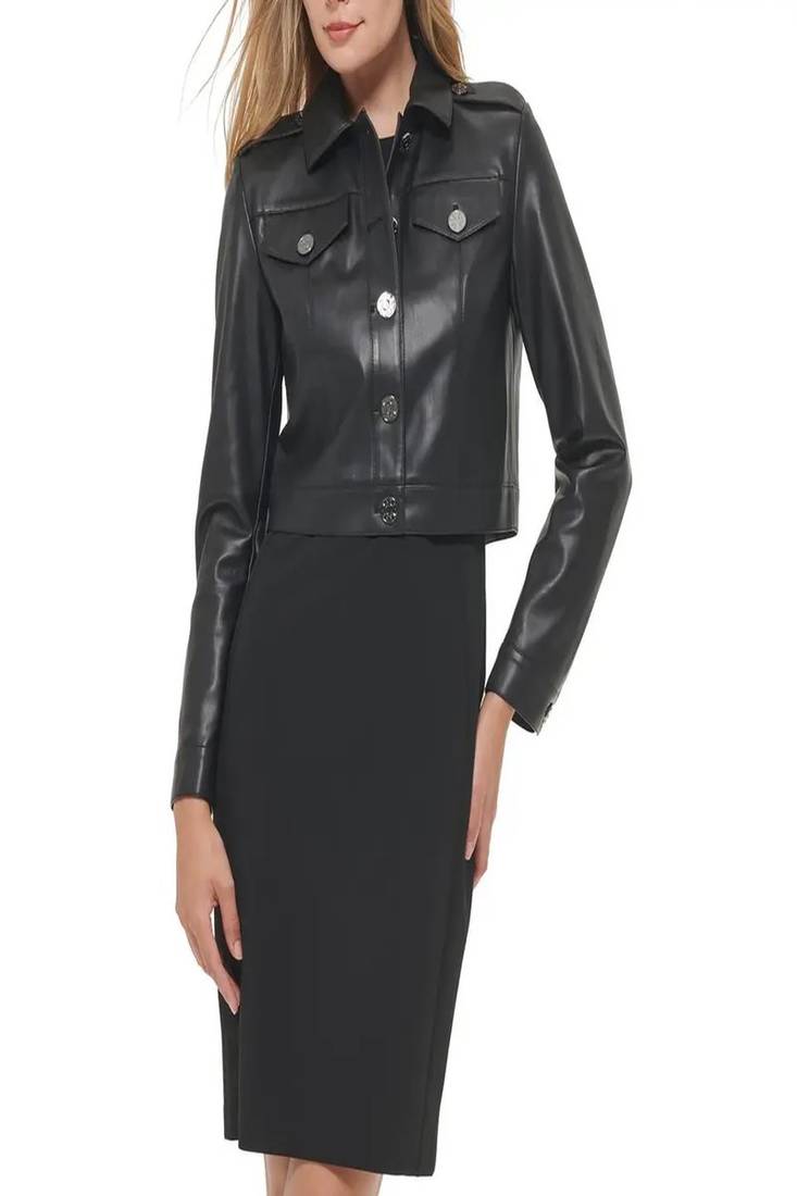 Women’s brown suede lambskin leather fringe design  biker jacket slim fit