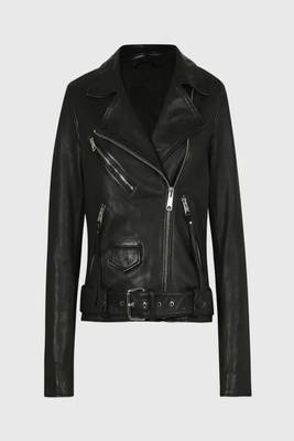 women's black lambskin leather biker jacket classic moto zip style authentic signature 1