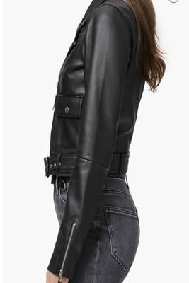 women's genuine lambskin leather jacket classic zip up style modern 2