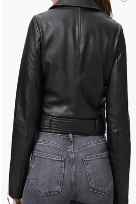 women's genuine lambskin leather jacket classic zip up style modern 3