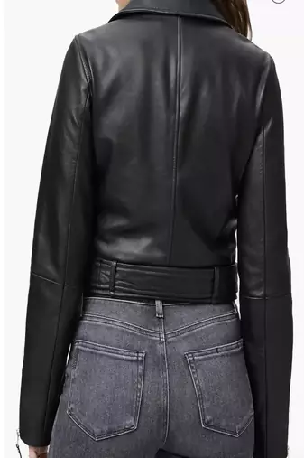 women's genuine lambskin leather jacket classic zip up style modern