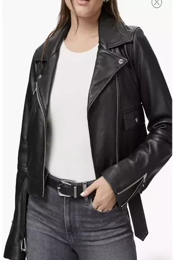 women's genuine lambskin leather jacket classic zip up style modern