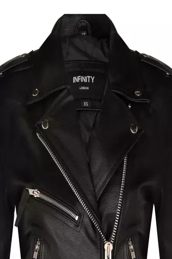 women's black lambskin leather biker jacket classic zip front style premium