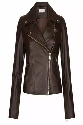 women's black lambskin leather biker jacket classic moto zip style authentic unique 2