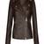 Women’s real lambskin brown  leather jacket black biker motorcycle slim fit stylish