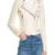 Women’s genuine  design soft lambskin leather jacket biker slim fit white color