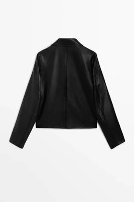 women's black lambskin leather jacket classic zip up style superior 2