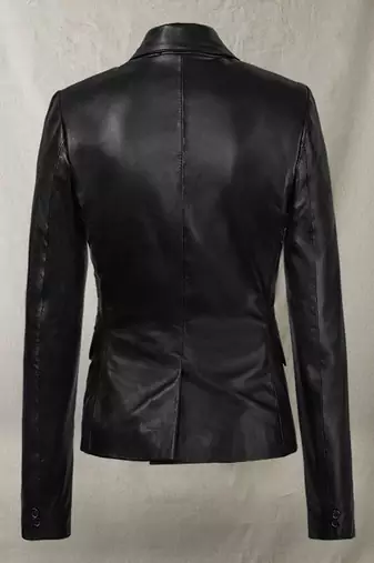 women's black lambskin leather biker jacket classic moto zip style authentic special