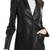 Women’s black  genuine leather crop jacket zip  detail minimalist biker jacket
