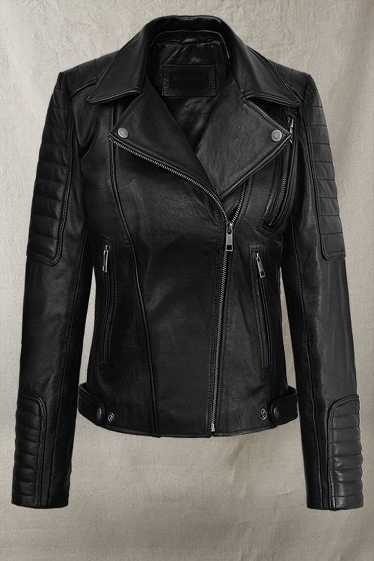 Premium women’s real lambskin leather jacket  design slim fit  classic