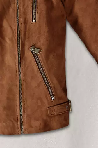 women's brown lambskin leather jacket classic zip up style stylish