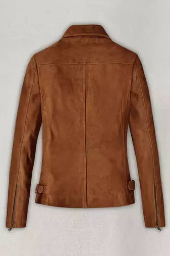 women's brown lambskin leather jacket classic zip up style stylish