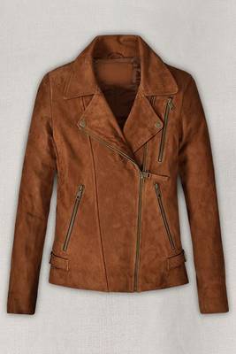 women's brown lambskin leather jacket classic zip up style stylish 1