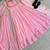 Blush pink georgette flared anarkali suit set with dupatta