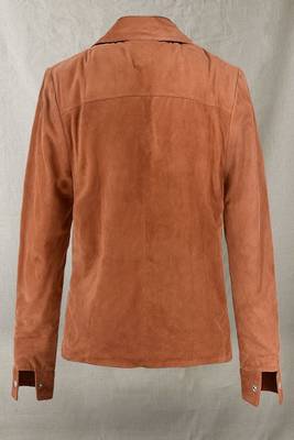 women's brown lambskin leather jacket classic zip front style 2