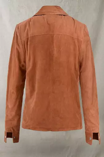 women's brown lambskin leather jacket classic zip front style