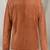 Women’s brown lambskin leather jacket minimalist zip front casual style