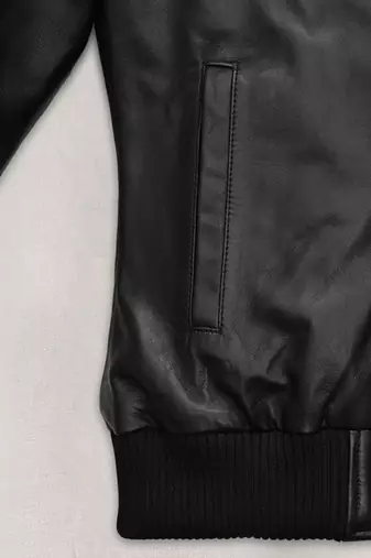 women's black lambskin leather biker jacket hooded biker silhouette