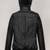 Women’s genuine soft black hoodie lambskin leather jacket moto biker slim fit classic