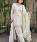 New  solid punjabi salwar kurti set with golden lace work kurta set
