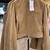 Genuine beige color sheepskin jacket women leather coat casual with pocket