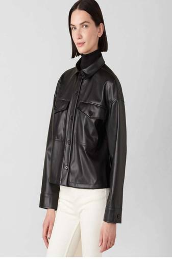 women's black lambskin leather biker jacket classic moto zip style authentic high quality