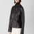 Women’s black stylish zip leather jacket genuine lambskin western biker style
