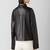 Women’s black stylish zip leather jacket genuine lambskin western biker style